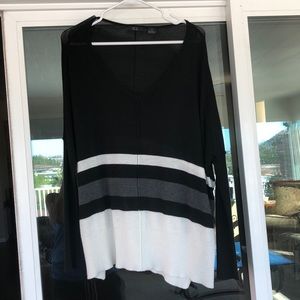 Slouchy Scooped V Neck Sweater